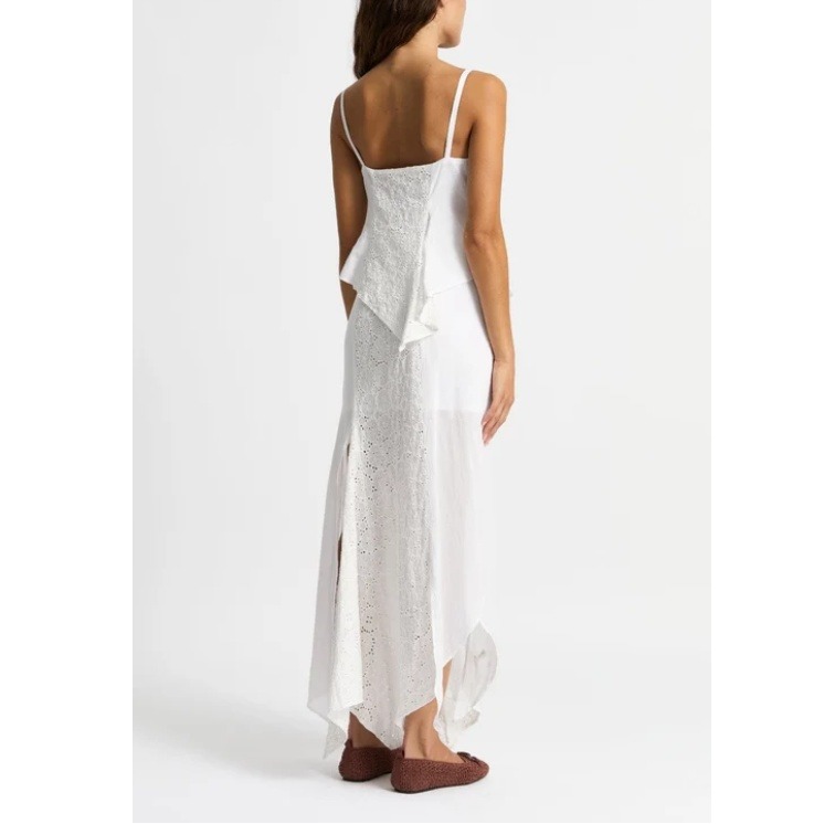 Laagam Women's Lea White Lace Midi Dress Size S Nwt — image 3 of 8